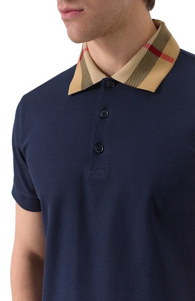 Хлопковое поло BURBERRY, арт. 8072661, фото 5