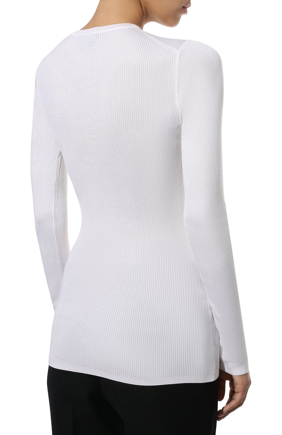 Шелковый пуловер TOM FORD белого цвета по цене 116500 руб., арт. MAK1106-YAX367, фото 4 Шелковый пуловер TOM FORD, арт. MAK1106-YAX367, фото 4