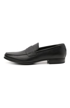 Мужские кожаные пенни-лоферы PRADA черного цвета, арт. 2DC213-053-F0002-G000 | Фото 3 (Мужское Кросс-КТ: Лоферы-обувь; Стили: Классический; Материал сплава: Проставлено; Нос: Не проставлено; Материал внешний: Натуральная кожа)
