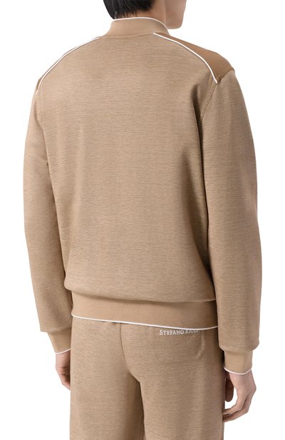 Толстовка из шелка и льна STEFANO RICCI бежевого цвета по цене 323500 руб., арт. K919052R31/T26103_001, фото 4 Толстовка из шелка и льна STEFANO RICCI, арт. K919052R31/T26103_001, фото 4