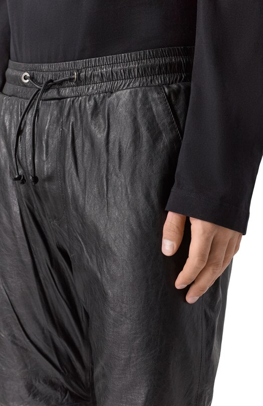 Кожаные брюки Giorgio Brato GU26S24010WRTM Чёрный  GU26S24010WRTM Фото 5