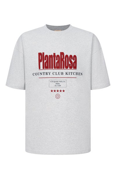 Женская хлопковая футболка PLANTA ROSA, арт. PR/T01/RED-SPECTRUM/220VELVET