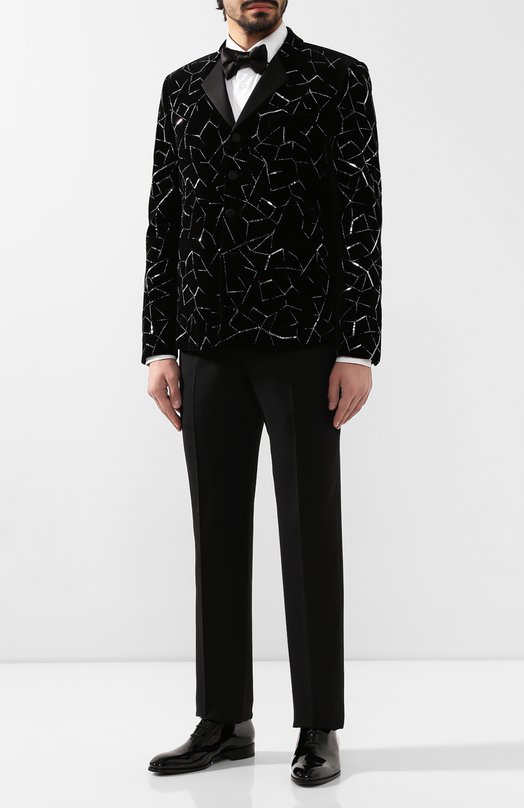 Хлопковый пиджак Saint Laurent Чёрный, фото 2