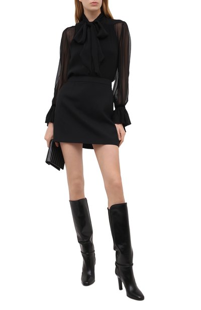 Шелковая блузка SAINT LAURENT, арт. 642299/Y115W, фото 2