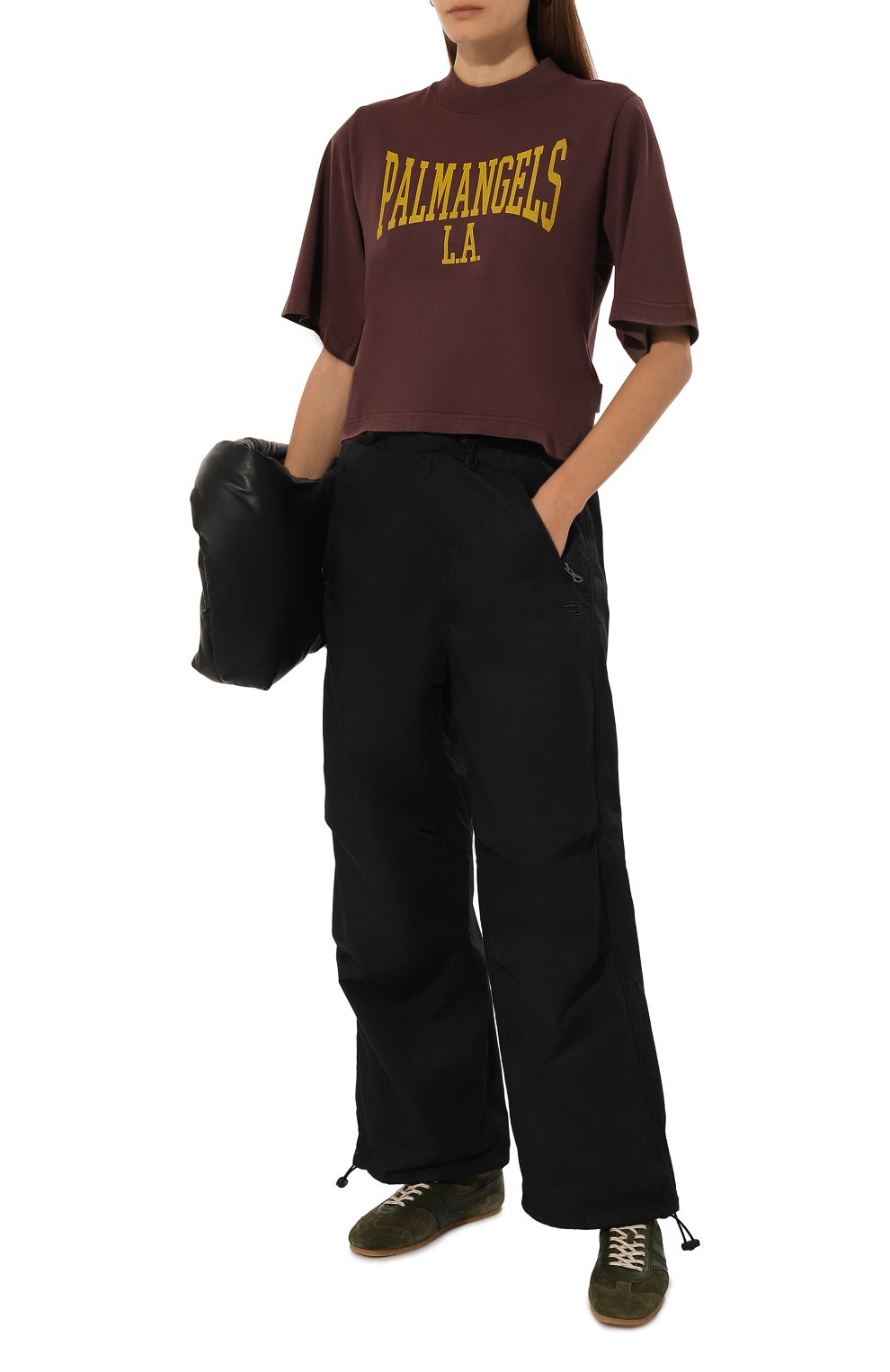 Хлопковая футболка PALM ANGELS, арт. PWAA020F24JER002, фото 2