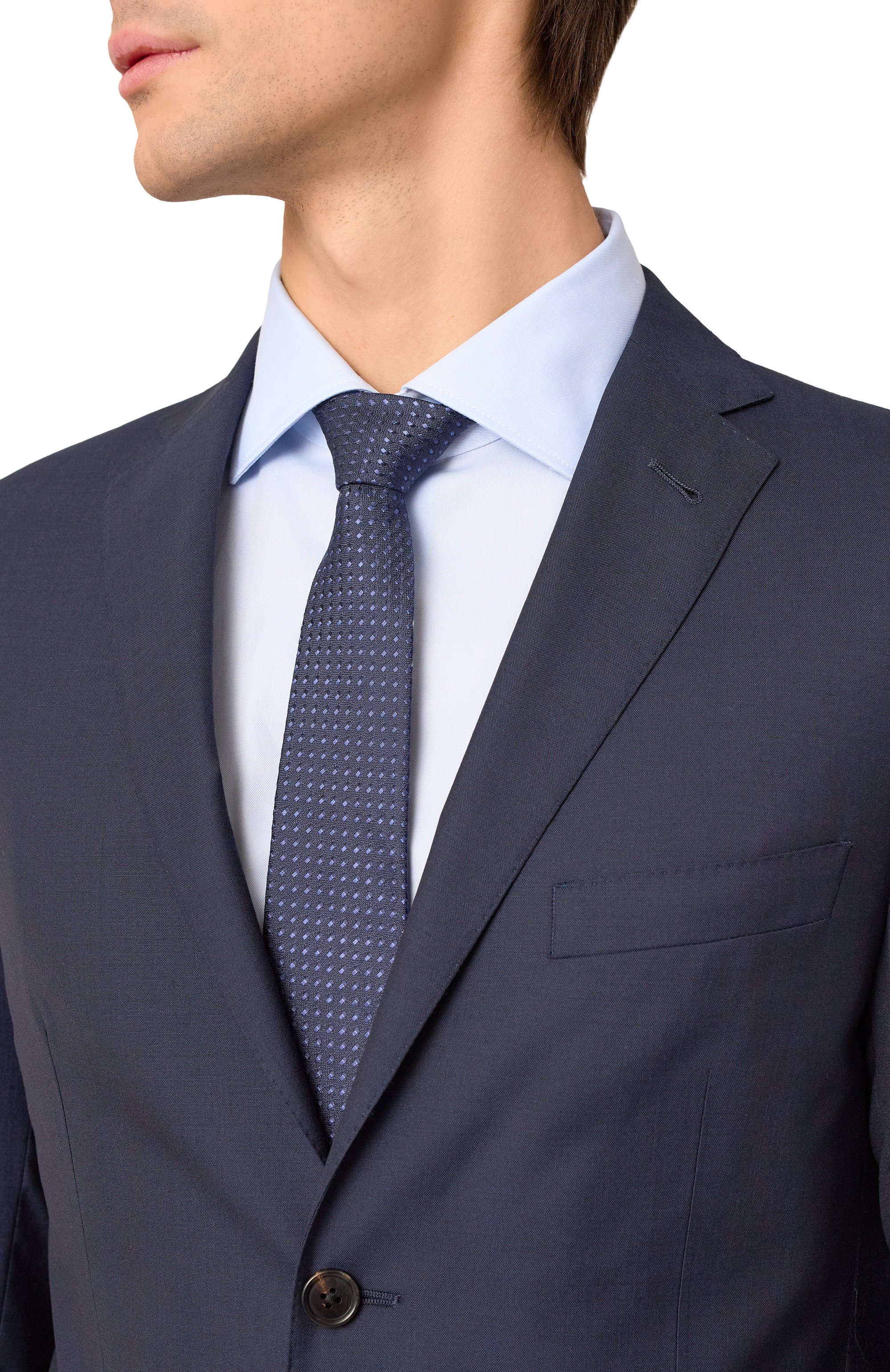 Галстук из шелка и льна CANALI, арт. 18/HJ04280, фото 2