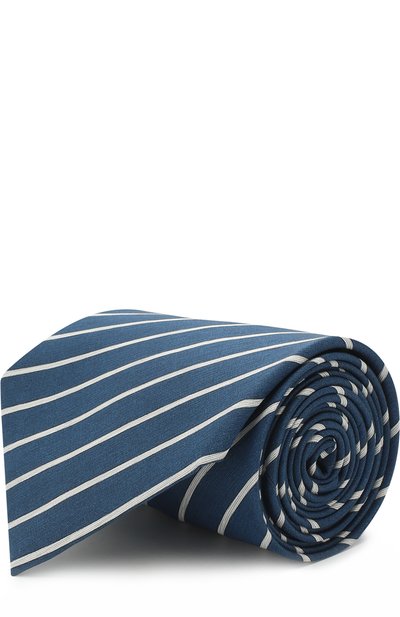 Мужской шелковый галстук в полоску BRIONI, арт. 063I00/P7458