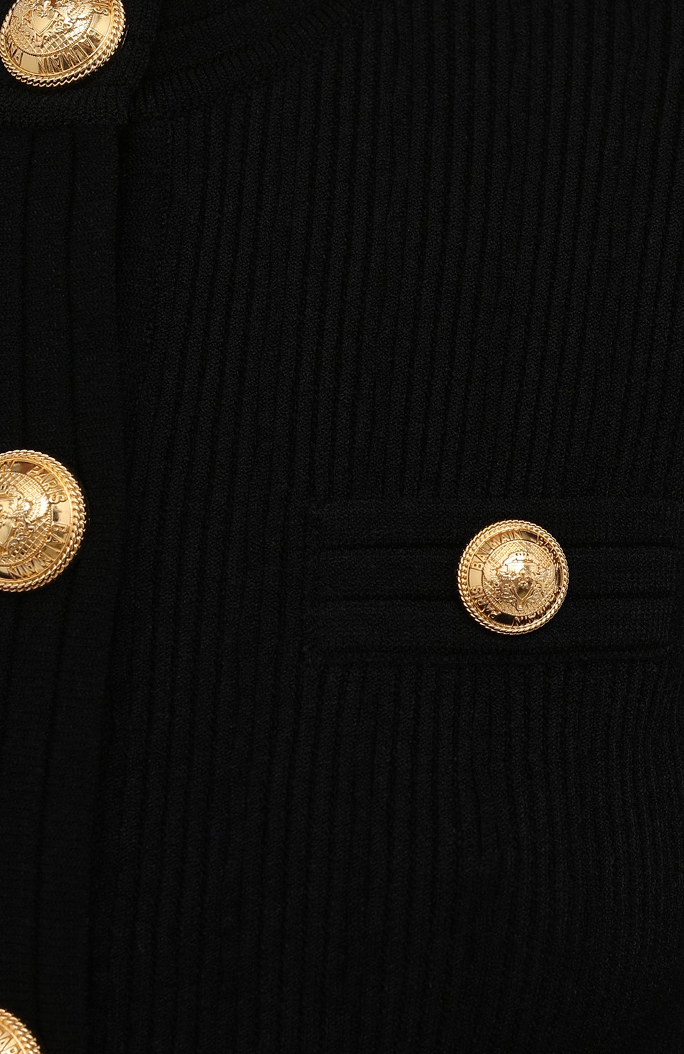 Кардиган из вискозы BALMAIN черного цвета по цене 154500 руб., арт. WF1KL005/K211, фото 5 Кардиган из вискозы BALMAIN, арт. WF1KL005/K211, фото 5