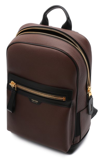 Кожаный рюкзак TOM FORD коричневого цвета по цене 436500 руб., арт. H0437T-LCL037, фото 4 Кожаный рюкзак TOM FORD, арт. H0437T-LCL037, фото 4