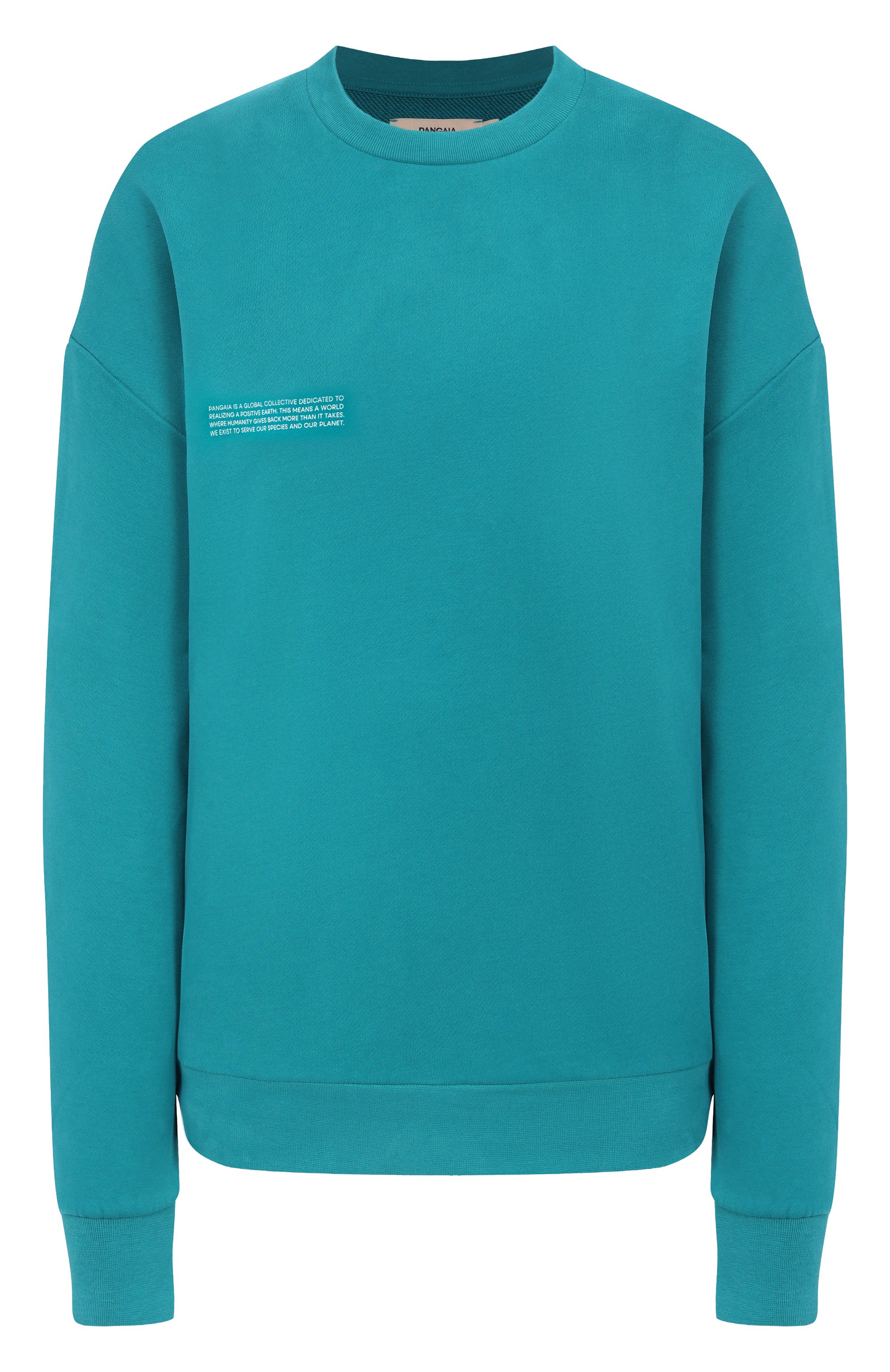 Хлопковый свитшот PANGAIA бирюзового цвета по цене 19500 руб., арт. 10000183, фото 1 Хлопковый свитшот PANGAIA, арт. 10000183, фото 1