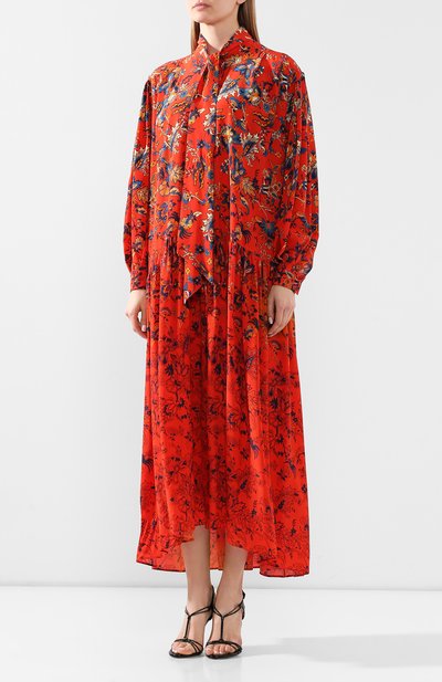 Шелковое платье GIVENCHY красного цвета по цене 247500 руб., арт. BW20Y6131C, фото 3 Шелковое платье GIVENCHY, арт. BW20Y6131C, фото 3