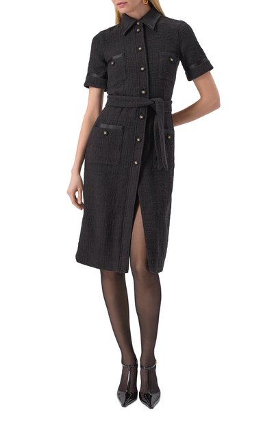 Твидовое платье DOLCE & GABBANA черного цвета по цене 348500 руб., арт. F6JSZT/FMTAC, фото 3 Твидовое платье DOLCE & GABBANA, арт. F6JSZT/FMTAC, фото 3