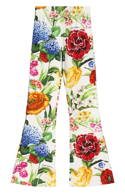 Детские хлопковые брюки DOLCE & GABBANA разноцветного цвета, арт. L5JPD8/FSG9W/8-14 | Фото 1 (Нос: Не проставлено; Материал сплава: Проставлено)
