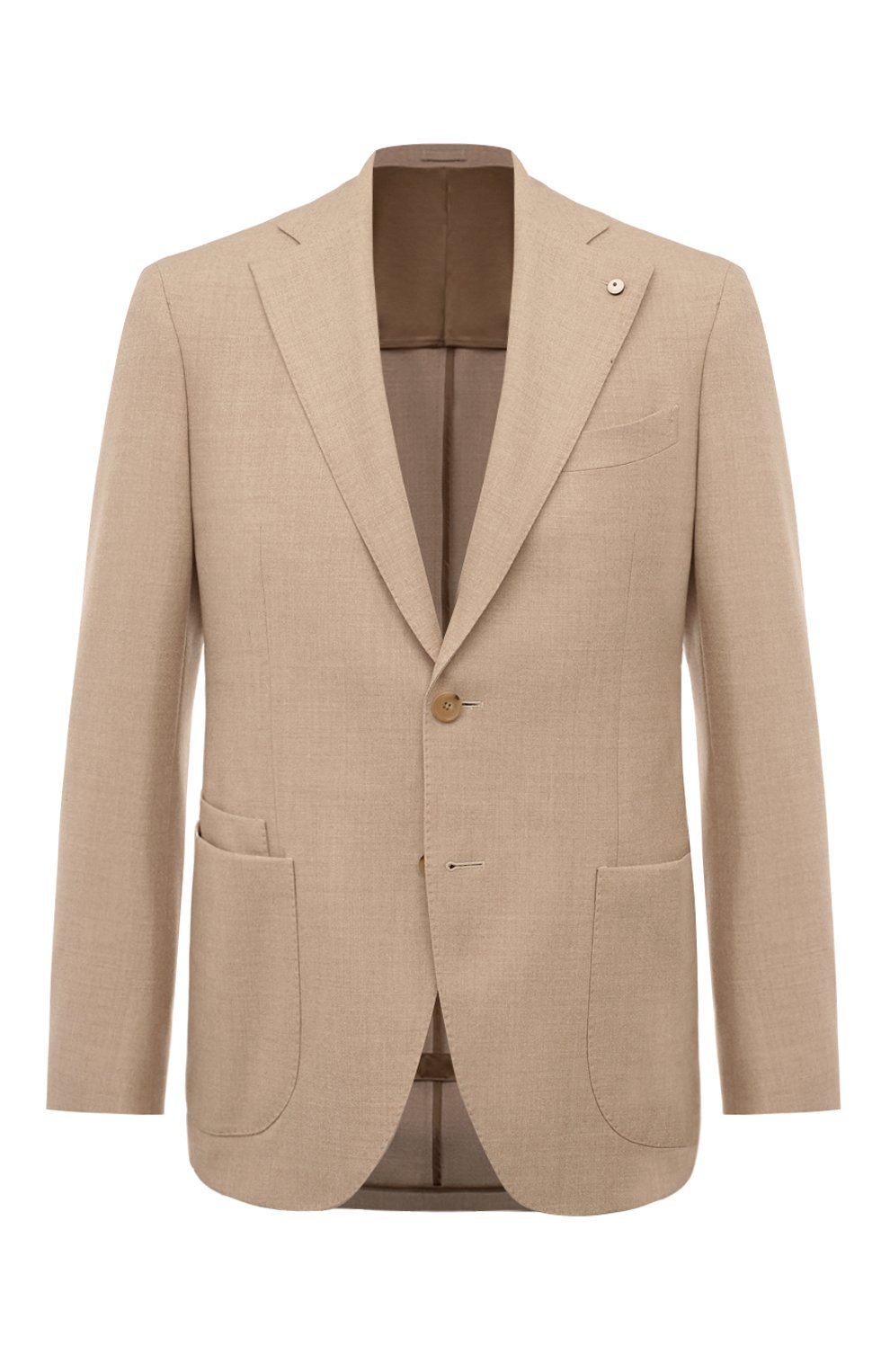Шерстяной пиджак L.B.M. 1911 бежевого цвета по цене 142000 руб., арт. 2411/44553, фото 1 Шерстяной пиджак L.B.M. 1911, арт. 2411/44553, фото 1