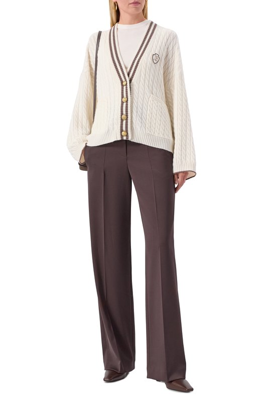 Кашемировый кардиган Brunello Cucinelli M12731516 Кремовый  M12731516 Фото 2
