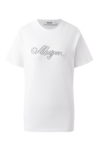 Женская хлопковая футболка MSGM, арт. 3841MDM130/257097