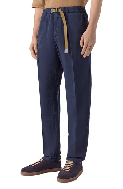 Брюки из лиоцелла и льна WHITE SAND темно-синего цвета по цене 24800 руб., арт. 26SU66/80, фото 3 Брюки из лиоцелла и льна WHITE SAND, арт. 26SU66/80, фото 3