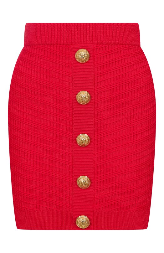 Юбка из вискозы Balmain EF0LB039/KI42 Красный EF0LB039/KI42