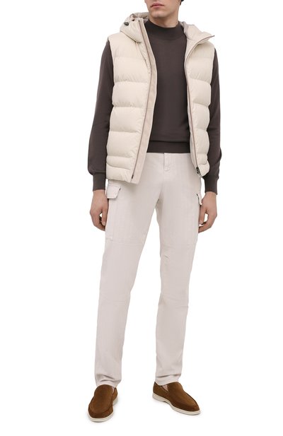 Пуховый жилет LORO PIANA светло-бежевого цвета по цене 227000 руб., арт. FAL4281, фото 2 Пуховый жилет LORO PIANA, арт. FAL4281, фото 2