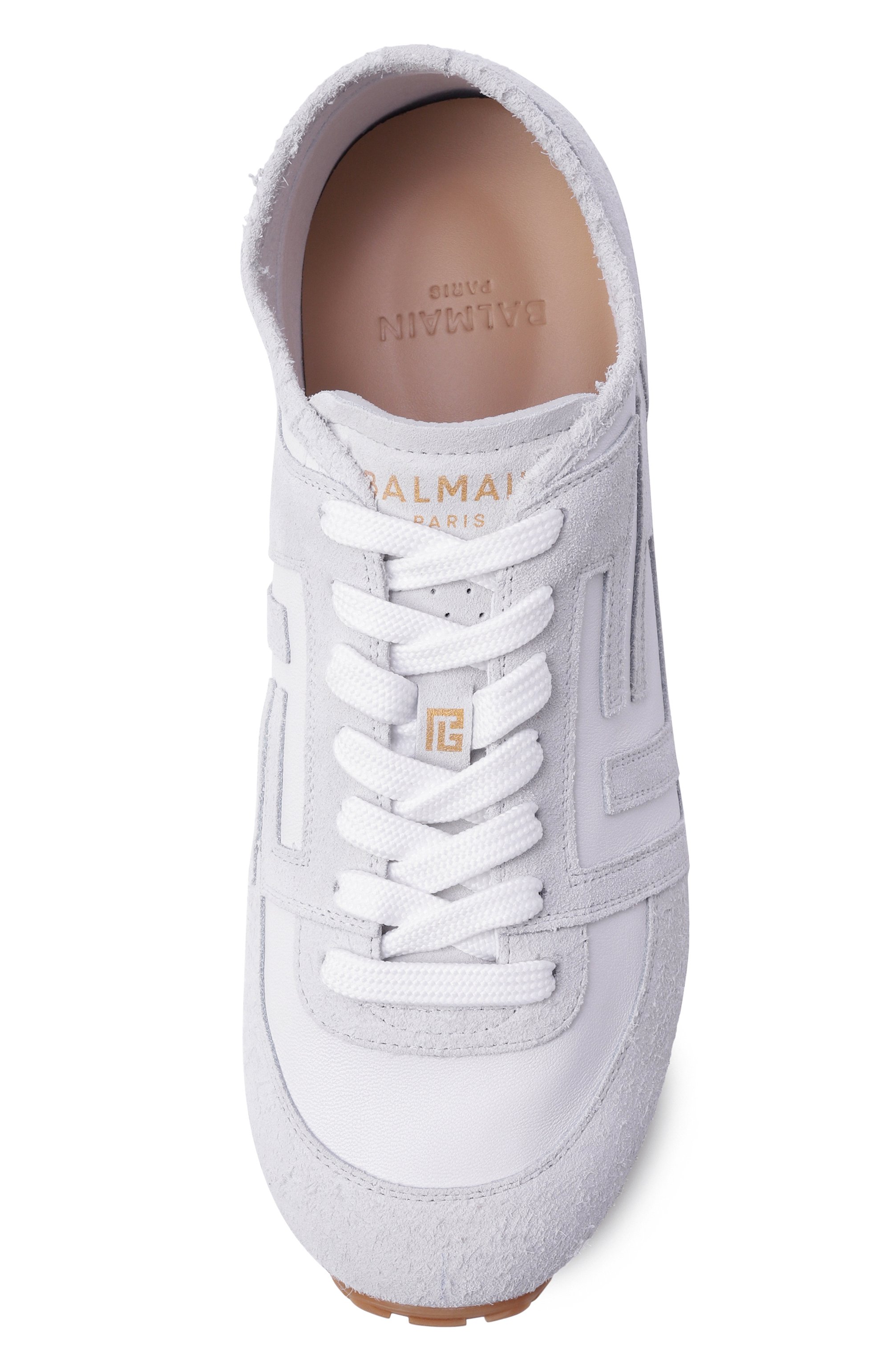 Кожаные кеды racer 45 BALMAIN, арт. GM1VI410/LTNP, фото 6