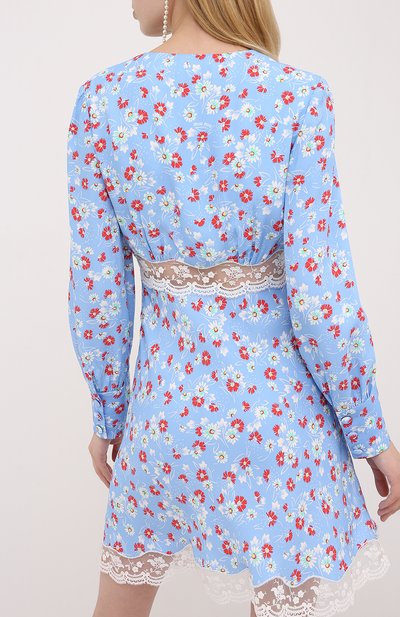 Платье из вискозы MIU MIU голубого цвета по цене 170000 руб., арт. MF3598-1WBE-F0076, фото 4 Платье из вискозы MIU MIU, арт. MF3598-1WBE-F0076, фото 4
