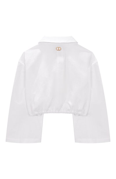 Рубашка изо льна и хлопка TWINSET белого цвета по цене 13150 руб., арт. 251GJ2401, фото 2 Рубашка изо льна и хлопка TWINSET, арт. 251GJ2401, фото 2