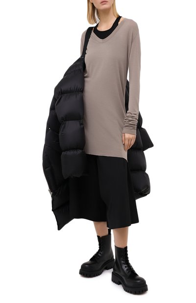 Лонгслив из вискозы и шелка RICK OWENS серого цвета по цене 29950 руб., арт. RP20F2200/JS, фото 2 Лонгслив из вискозы и шелка RICK OWENS, арт. RP20F2200/JS, фото 2