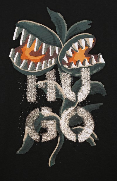 Хлопковый лонгслив HUGO черного цвета по цене 6740 руб., арт. G00155, фото 3 Хлопковый лонгслив HUGO, арт. G00155, фото 3