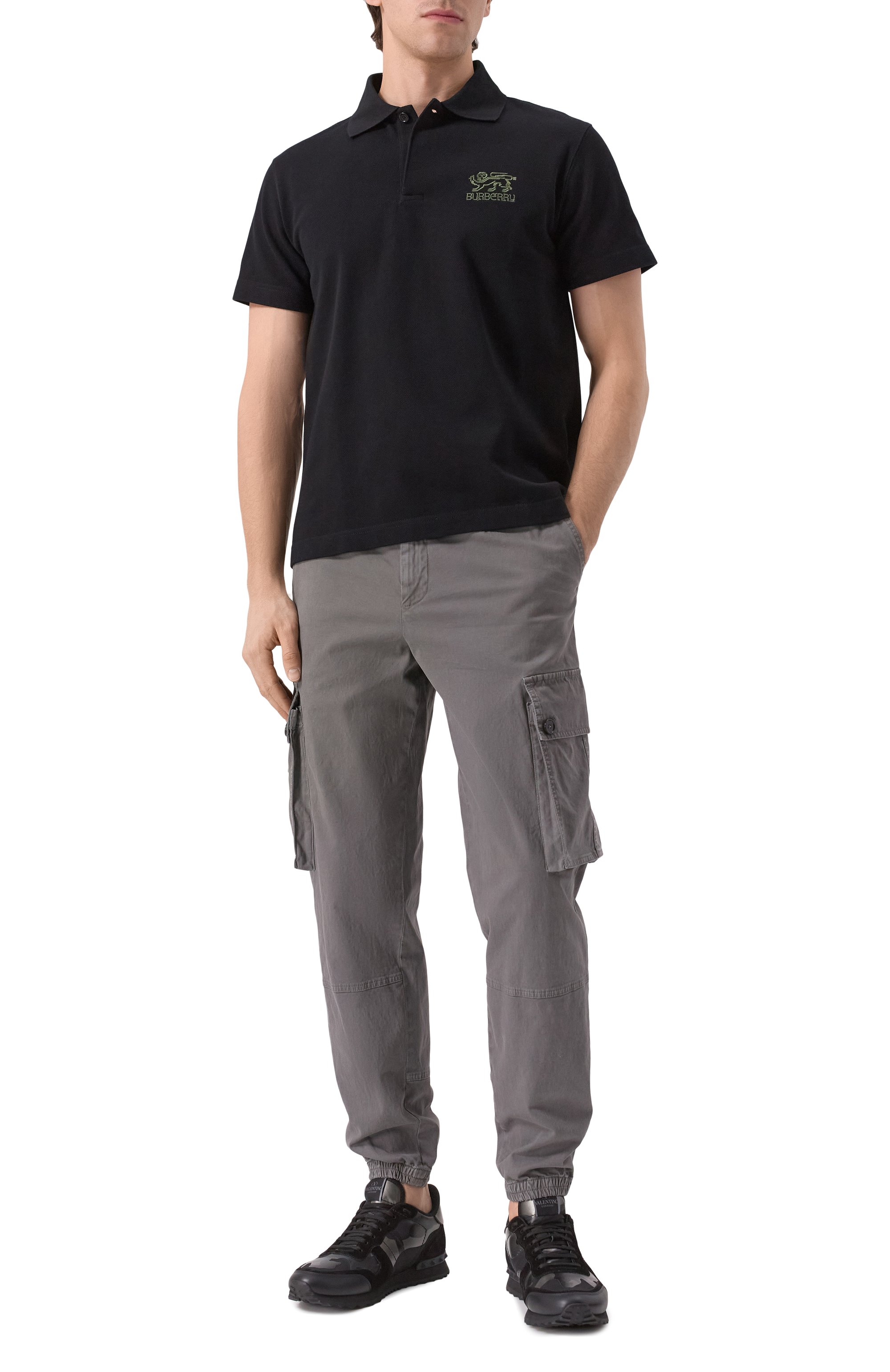 Хлопковое поло BURBERRY, арт. 8102292, фото 2