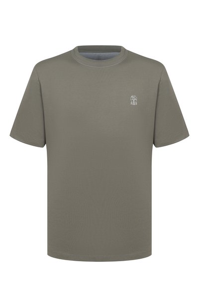 Мужская хлопковая футболка BRUNELLO CUCINELLI, арт. M0B138440