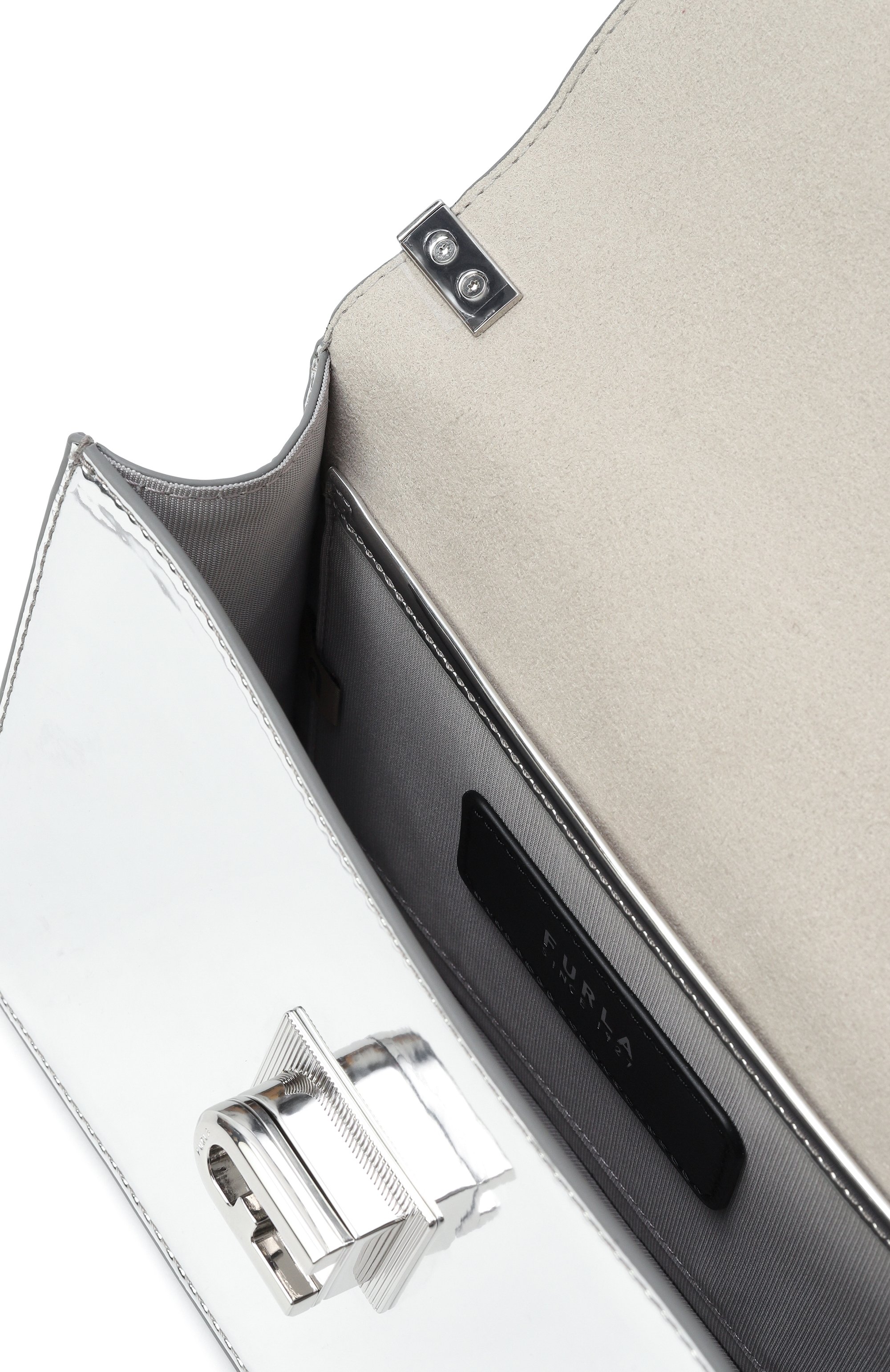 Сумка furla 1927 mini FURLA серебряного цвета по цене 44000 руб., арт. BAFKACO/BX2052, фото 5 Сумка furla 1927 mini FURLA, арт. BAFKACO/BX2052, фото 5