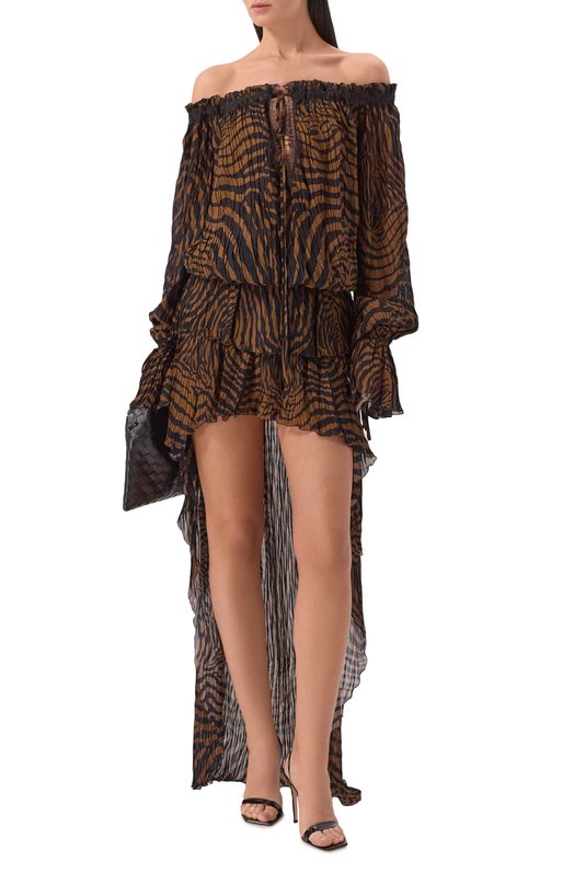 Блузка из вискозы Blumarine 2C440A Коричневый  2C440A Фото 2