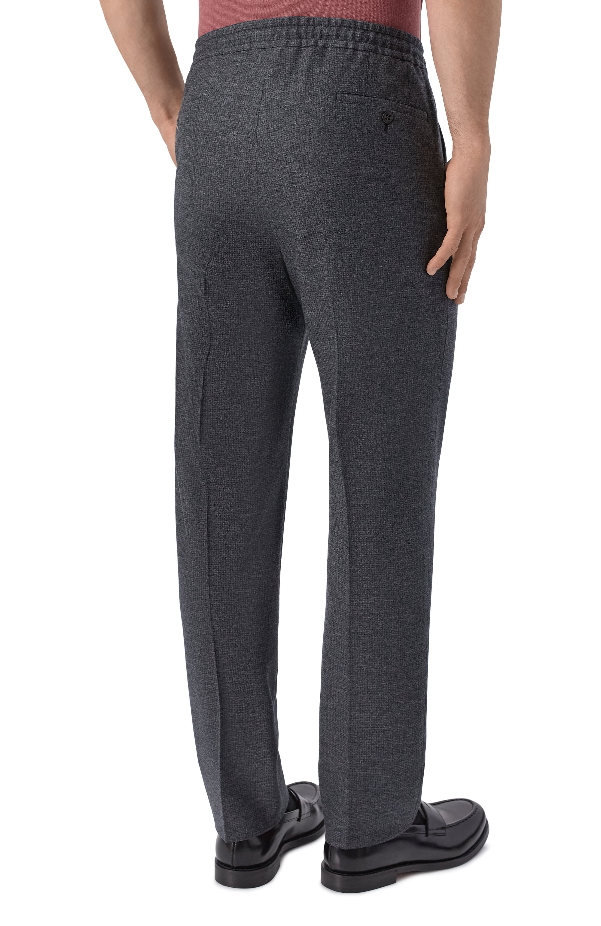 Шерстяные брюки CORNELIANI темно-серого цвета по цене 78500 руб., арт. 284L19/2A17800, фото 4 Шерстяные брюки CORNELIANI, арт. 284L19/2A17800, фото 4