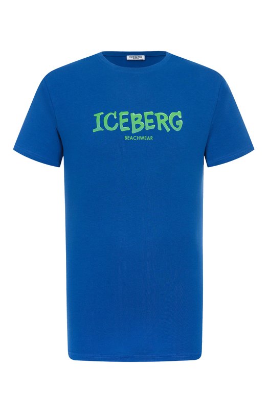 Хлопковая футболка Iceberg ICE25MTS01 Синий ICE25MTS01