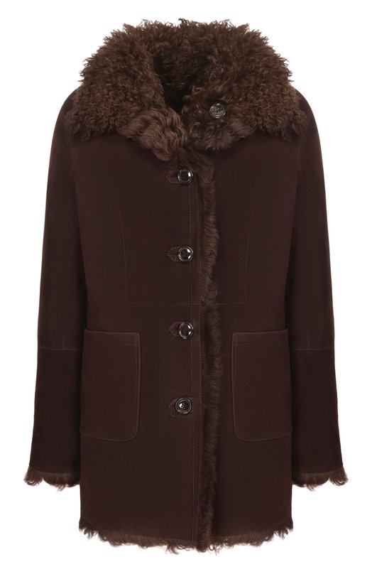 Дубленка из овчины Maslov DMB027 Коричневый DMB027