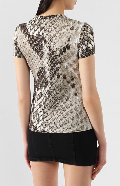 Хлопковая футболка ROBERTO CAVALLI, арт. IQT680/2AP64, фото 4