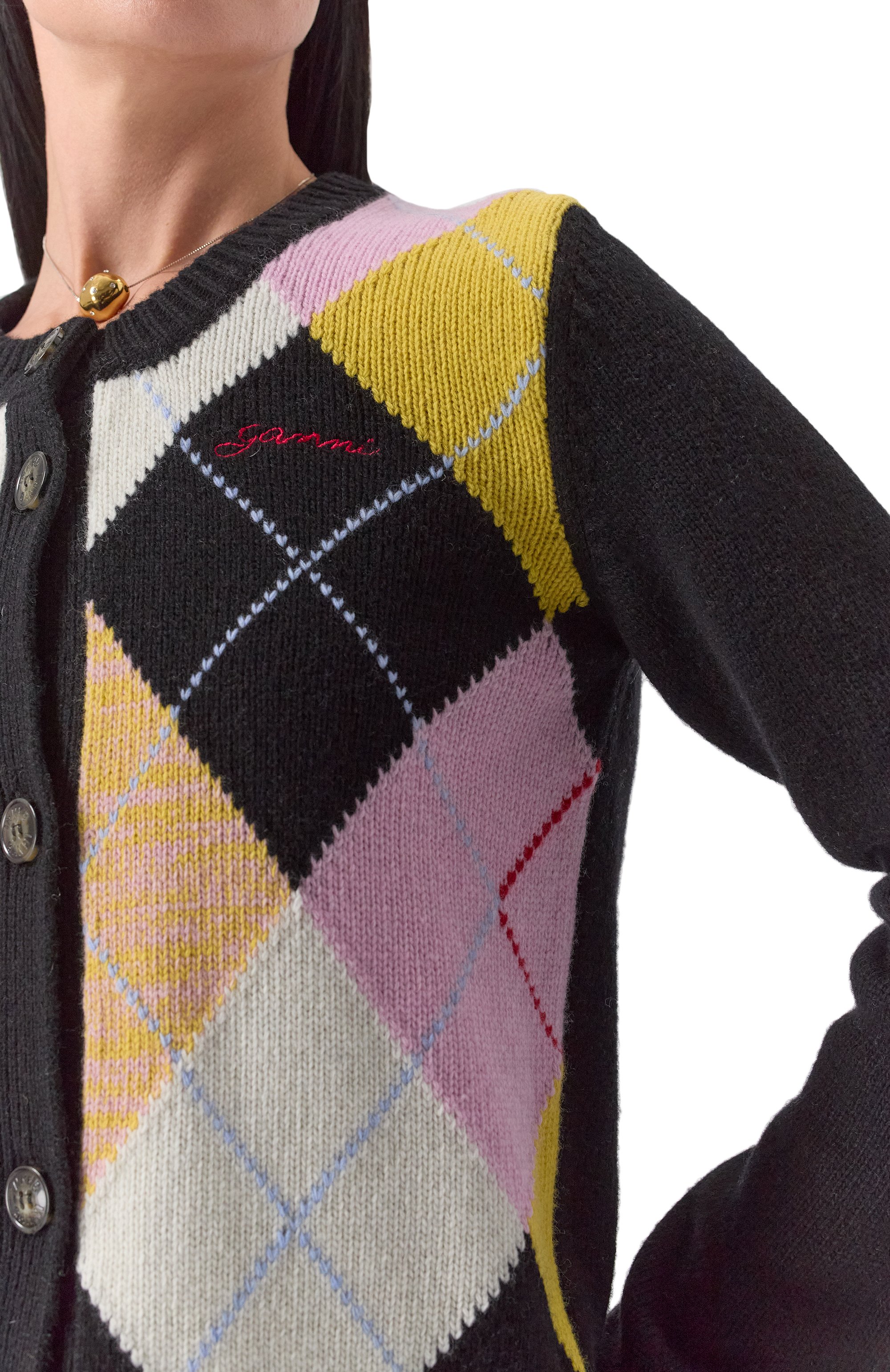 Шерстяной кардиган GANNI, арт. K2380/2642, фото 5