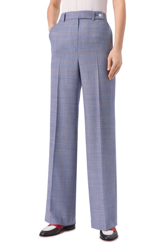 Шерстяные брюки Kiton D48109K0950E01 Голубой  D48109K0950E01 Фото 3