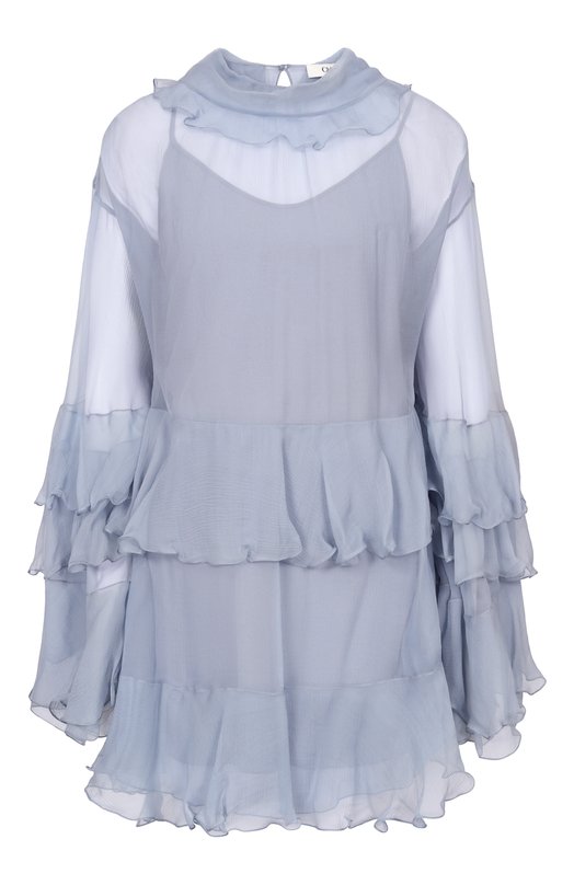 Шелковое платье Chloé CH26SR052001 Серый CH26SR052001