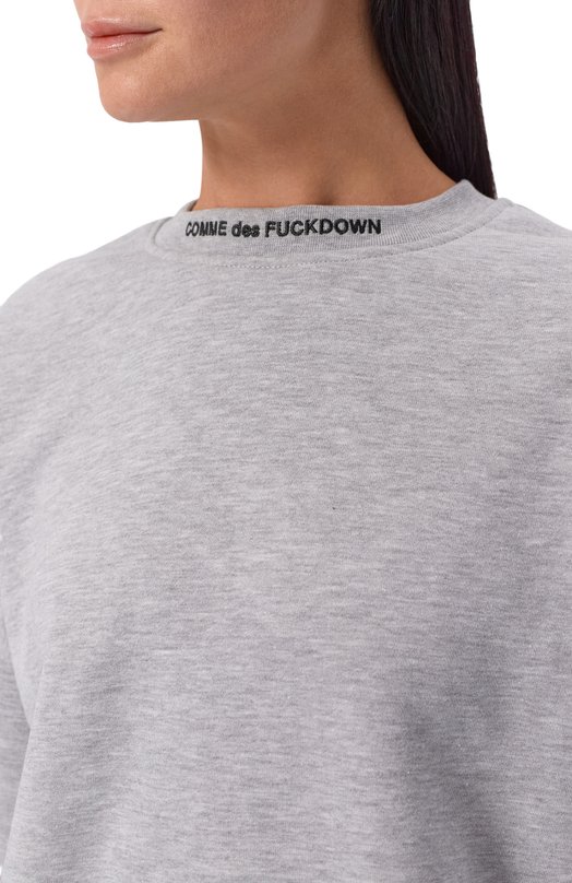 Хлопковый свитшот Comme des Fuckdown CFABW01370 Серый  CFABW01370 Фото 5