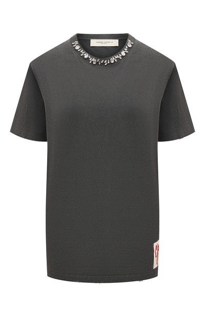 Женская хлопковая футболка GOLDEN GOOSE DELUXE BRAND, арт. GWP01220.P000670