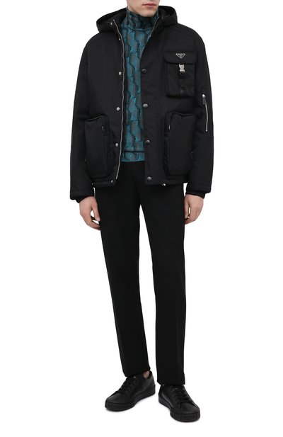 Кожаные кеды PRADA, арт. 2EG324-3LEN-F0002-A000, фото 2