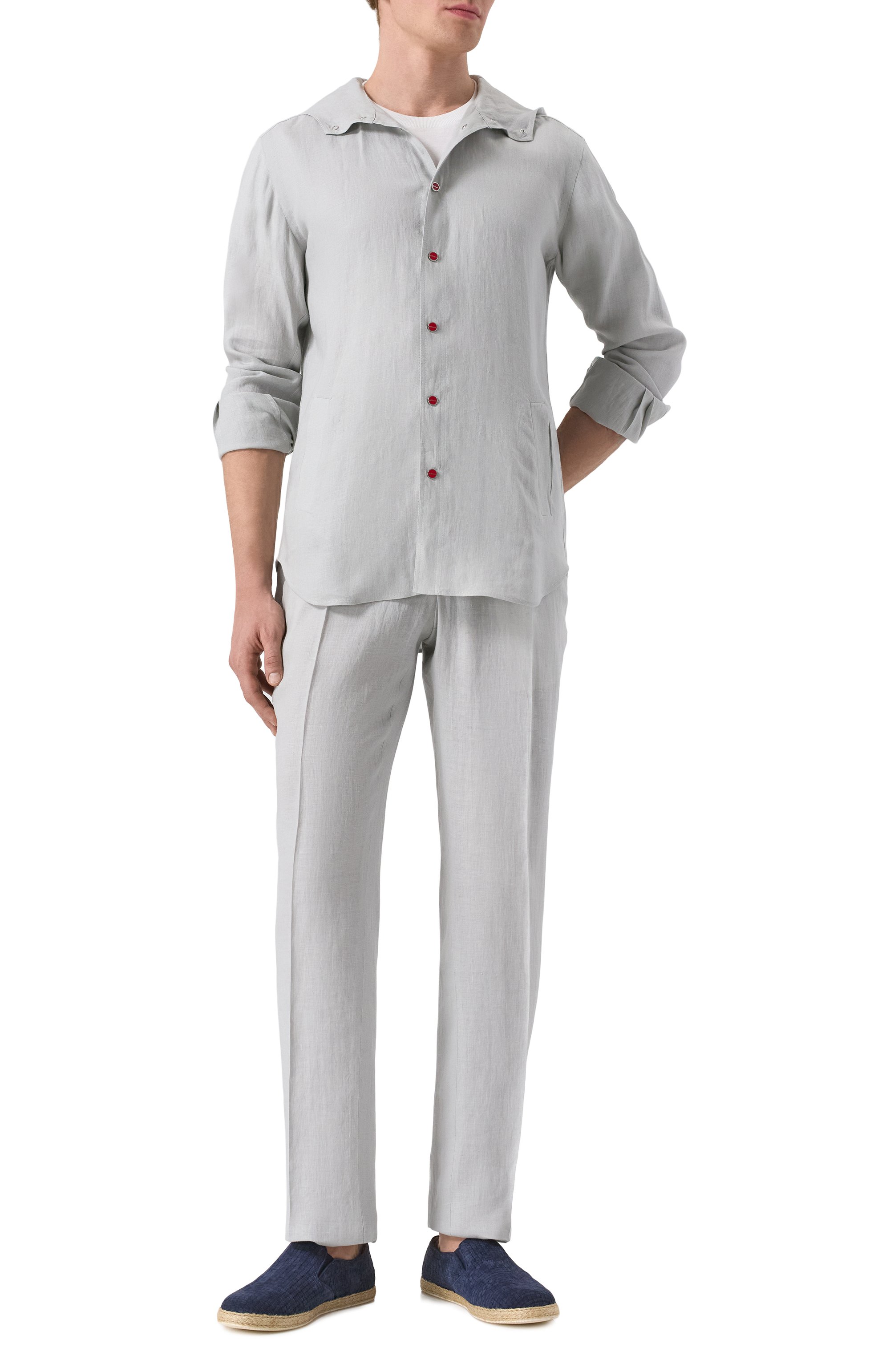 Льняная рубашка KITON, арт. UMCMARH0928619, фото 2