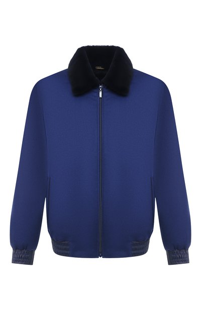 Мужской кашемировый бомбер с меховой подкладкой ZILLI, арт. MAU-HIKE0-30206/1001