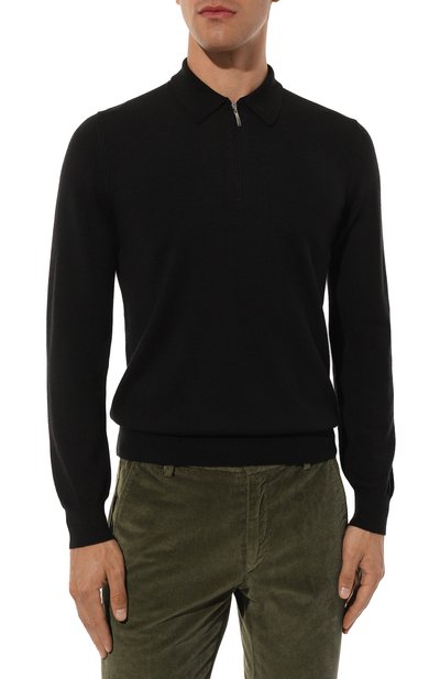 Шерстяное поло GRAN SASSO черного цвета по цене 27500 руб., арт. 55125/14290, фото 3 Шерстяное поло GRAN SASSO, арт. 55125/14290, фото 3