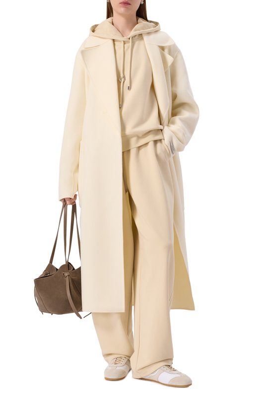 Хлопковое худи Sportmax URNA Кремовый  URNA Фото 2