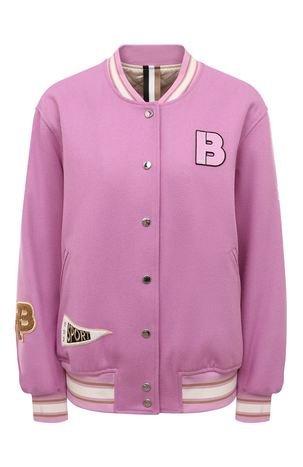 Бомбер BOSS розового цвета по цене 48600 руб., арт. 50483272, фото 1 Бомбер BOSS, арт. 50483272, фото 1
