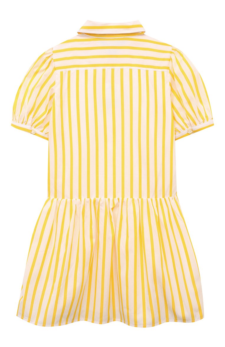Детское хлопковое платье POLO RALPH LAUREN желтого цвета, арт. 311862421 | Фото 2 (Рукава: Короткие; Материал внешний: Хлопок; Девочки Кросс-КТ: Платье-одежда; Случай: Повседневный; Драгоценные камни: Проставлено; Материал сплава: Проставлено; Ростовка одежда: 2 года | 92 см, 3 года | 98 см, 4 года | 104 см)