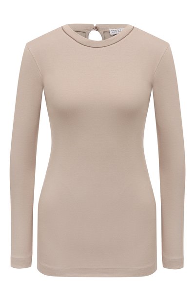 Женская хлопковый лонгслив BRUNELLO CUCINELLI, арт. MPTC8BJ300