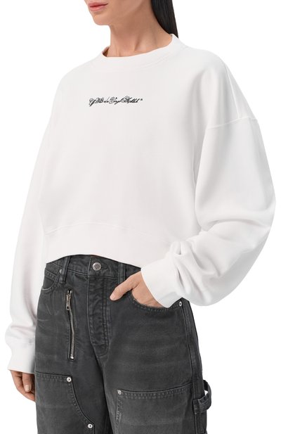 Хлопковый свитшот OFF-WHITE, арт. 2BA079S26FLE001, фото 3